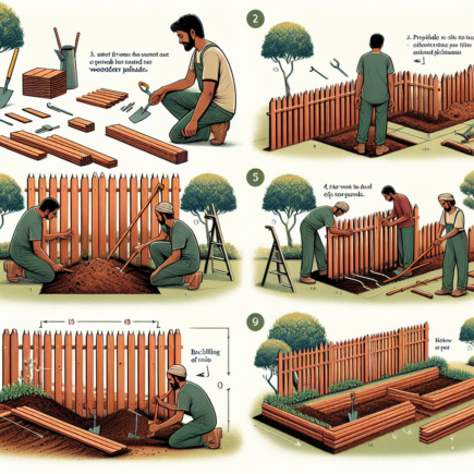 Jak montować palisady drewniane w ogrodzie - krok po kroku