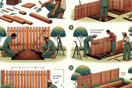 Jak montować palisady drewniane w ogrodzie - krok po kroku