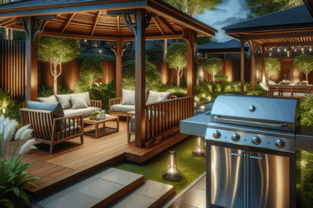 Projekt altany drewnianej – ergonomia użytkowania, czyli układ mebli, grill i oświetlenie