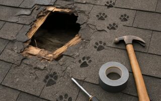 Naprawa dachu po kunie? Czy musisz zdejmować całe pokrycie? (Spoiler: Nie zawsze!)