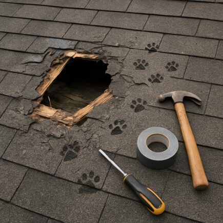 Naprawa dachu po kunie? Czy musisz zdejmować całe pokrycie? (Spoiler: Nie zawsze!)