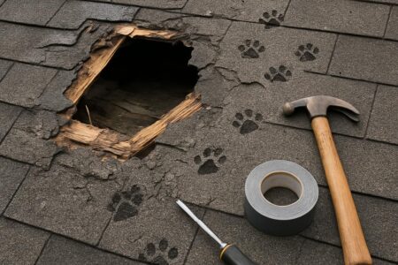 Naprawa dachu po kunie? Czy musisz zdejmować całe pokrycie? (Spoiler: Nie zawsze!)